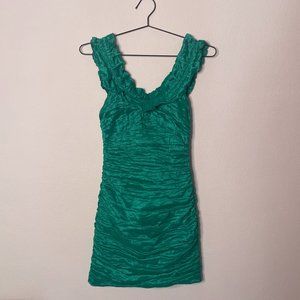 BCBGMaxAzria Emerald Green Coctail Dress Sz4
